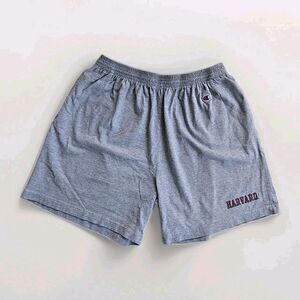 Vtg 90s Y2K Champion Harvard Athletic Shorts Heather Grey Men's XL Sporty Prep